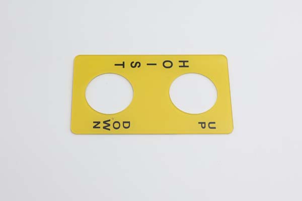PC Plate+Stamping+ Printing + Adhesive backing
